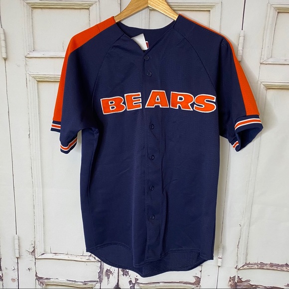 Majestic Other - Vintage BEARS Majestic navy orange football jersey